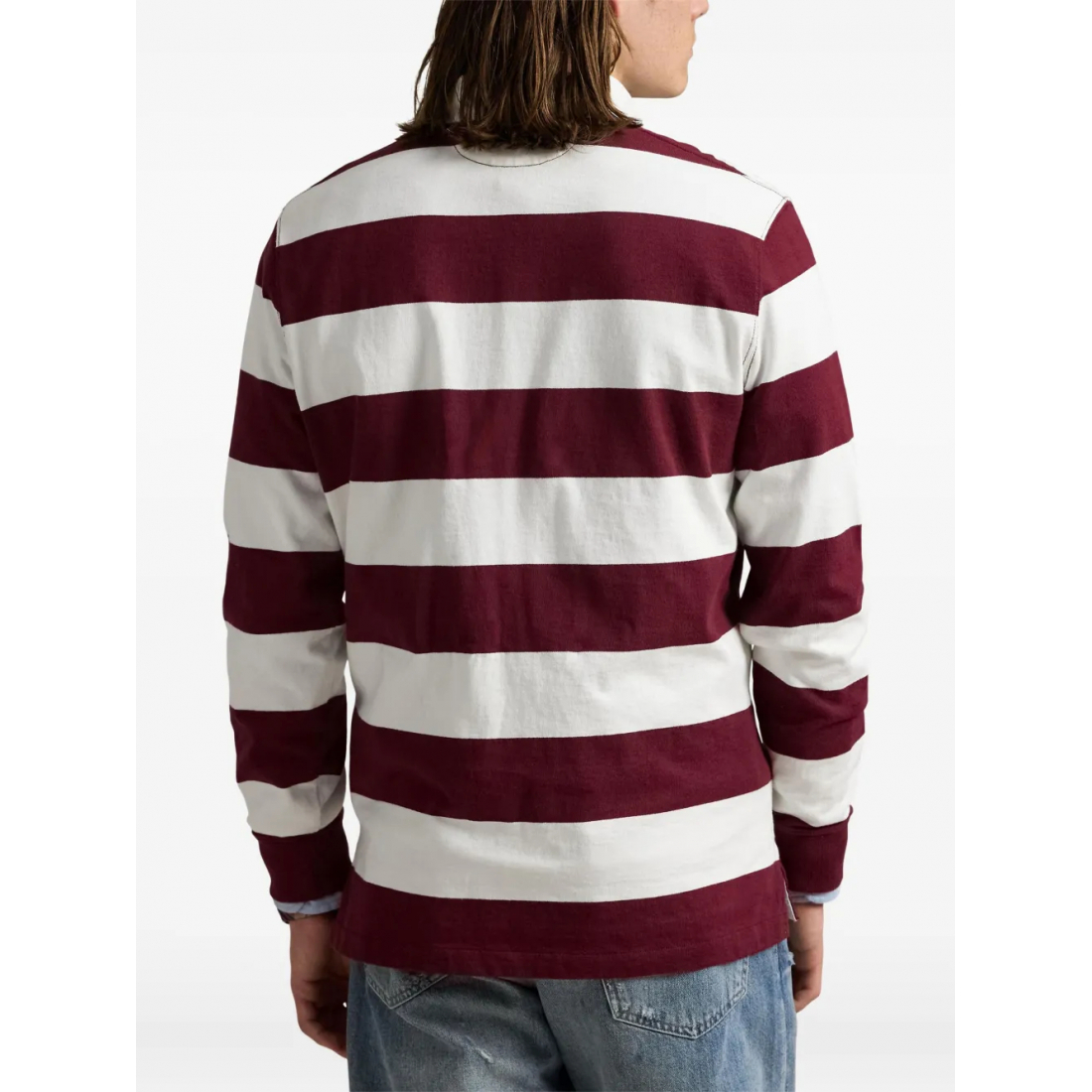 Polo manches longues 'Striped' pour Hommes