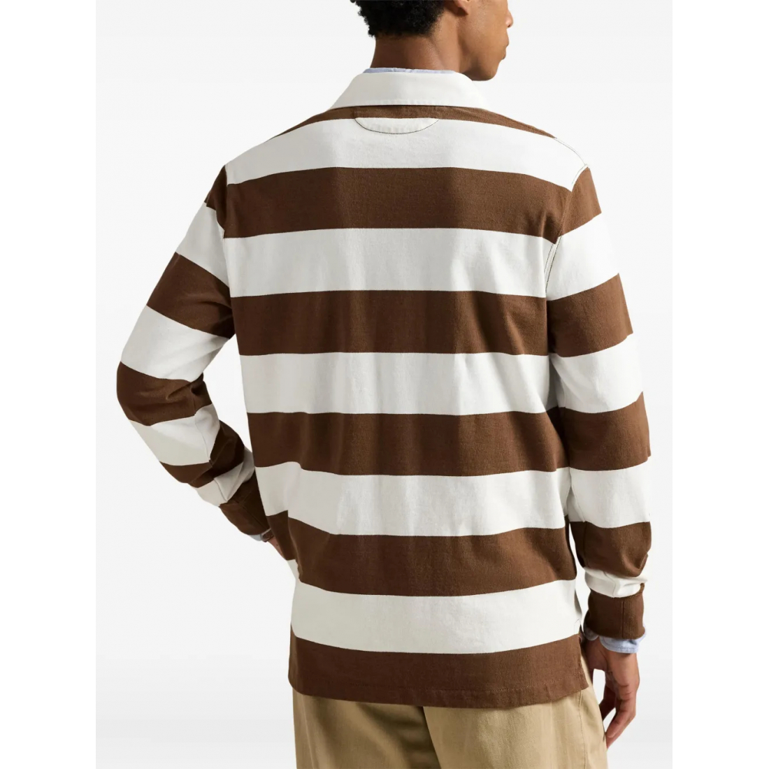 Polo manches longues 'Striped' pour Hommes