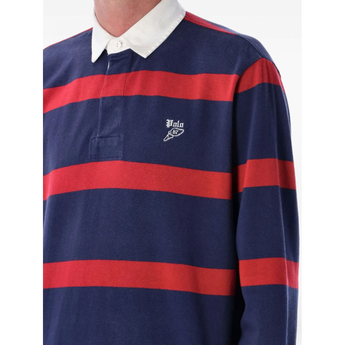 Polo manches longues 'Rugby-Stripe' pour Hommes