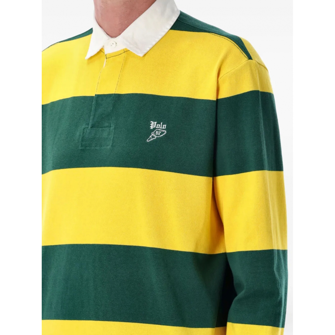 Polo manches longues 'Rugby-Stripe' pour Hommes