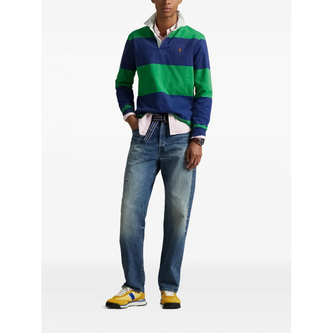 Polo manches longues 'Lauren Striped' pour Hommes