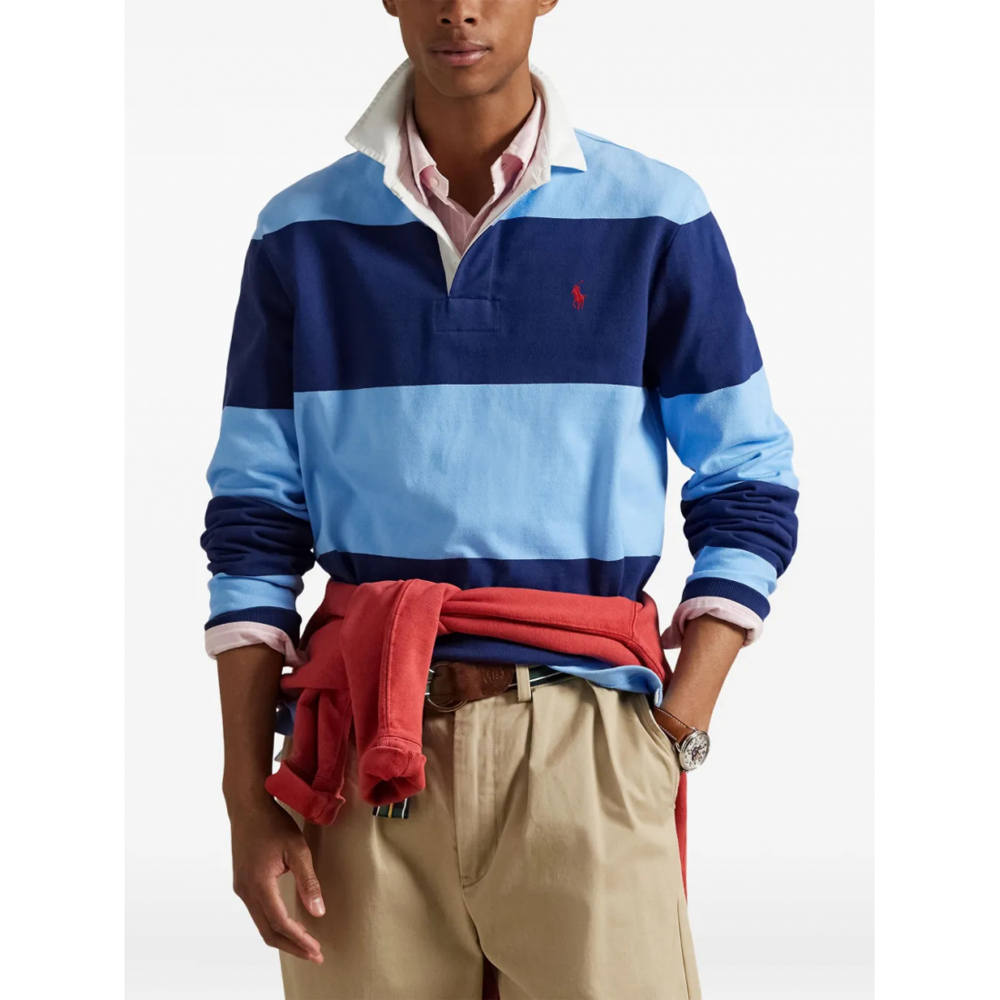 Polo manches longues 'Jersey' pour Hommes