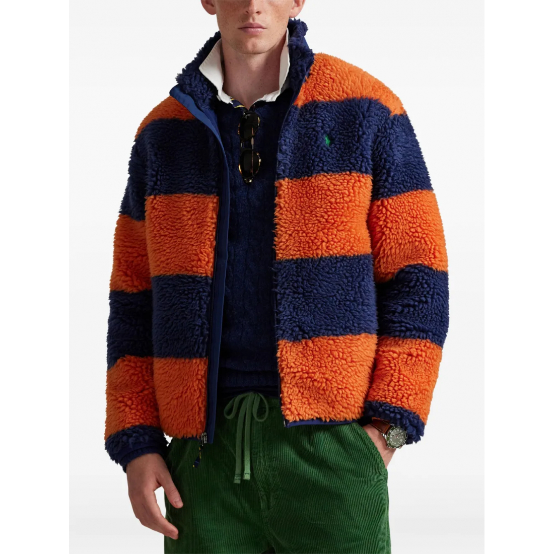 Veste matelassée 'Striped Fleece' pour Hommes