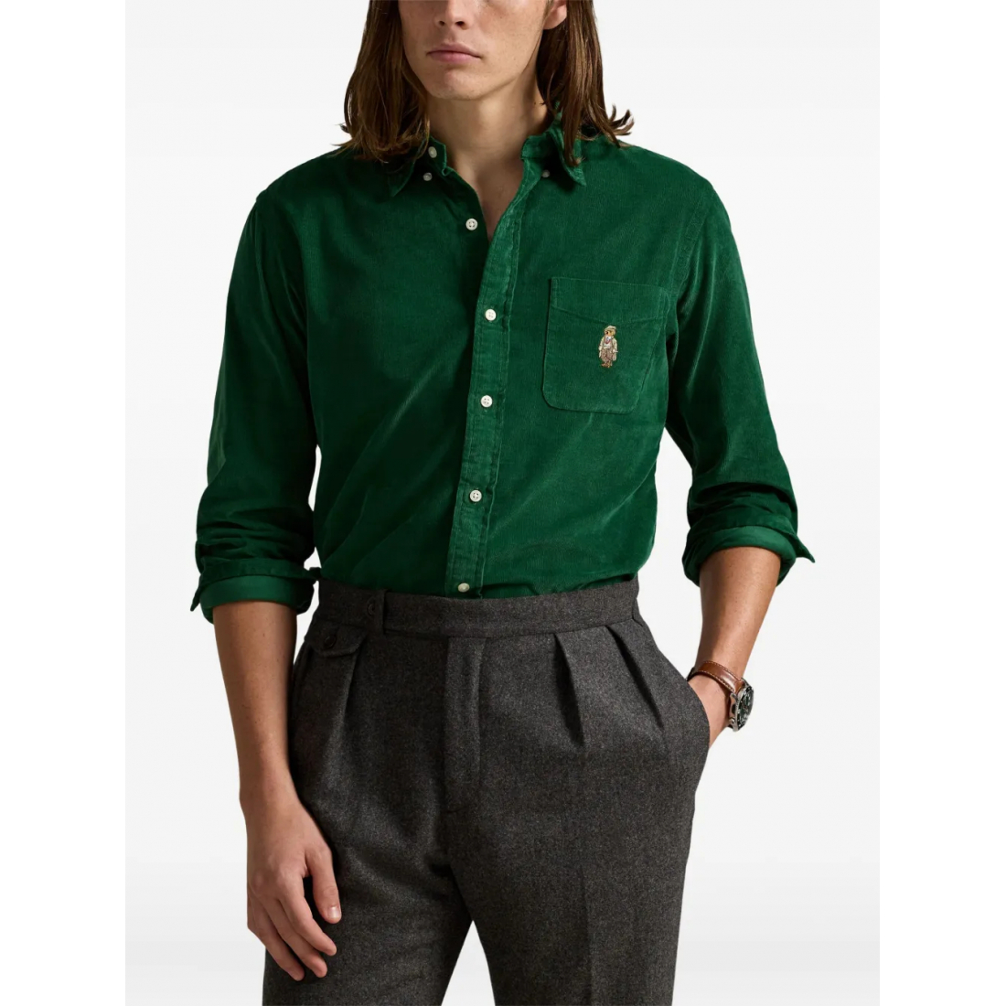 Chemise 'Polo Bear Corduroy' pour Hommes