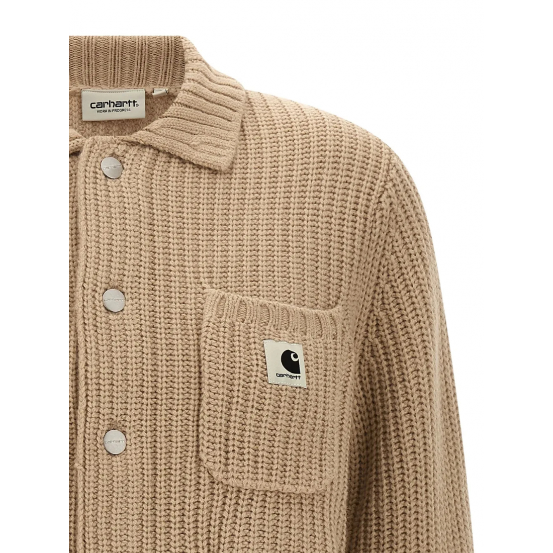 Cardigan 'Ribbed Logo-Patch' pour Femmes