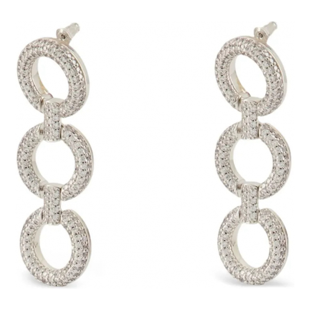 Boucles d'oreilles 'Crystal-Embellished Circle-Link' pour Femmes