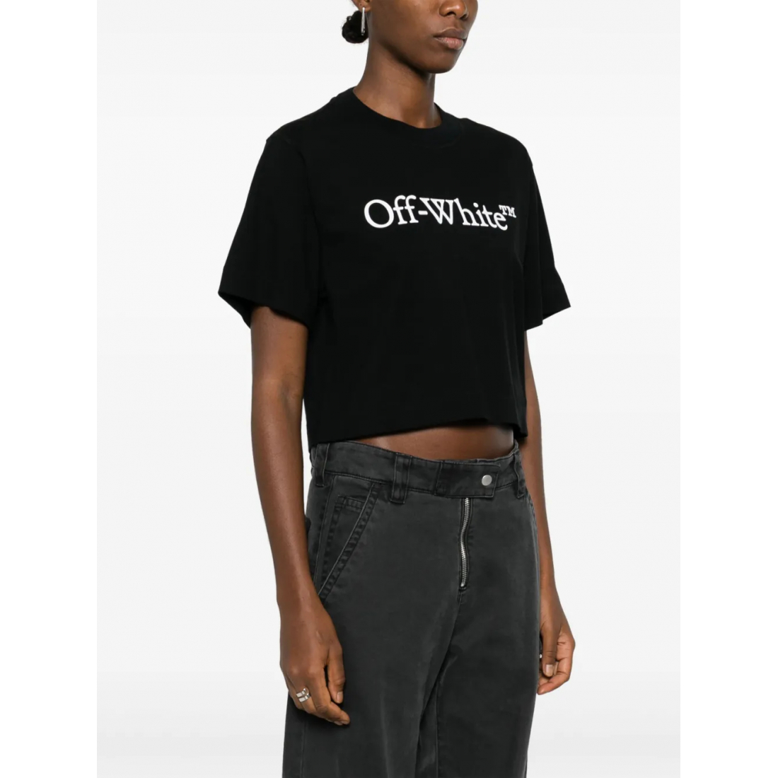 T-Shirt court 'Bookish Logo-Print' pour Femmes