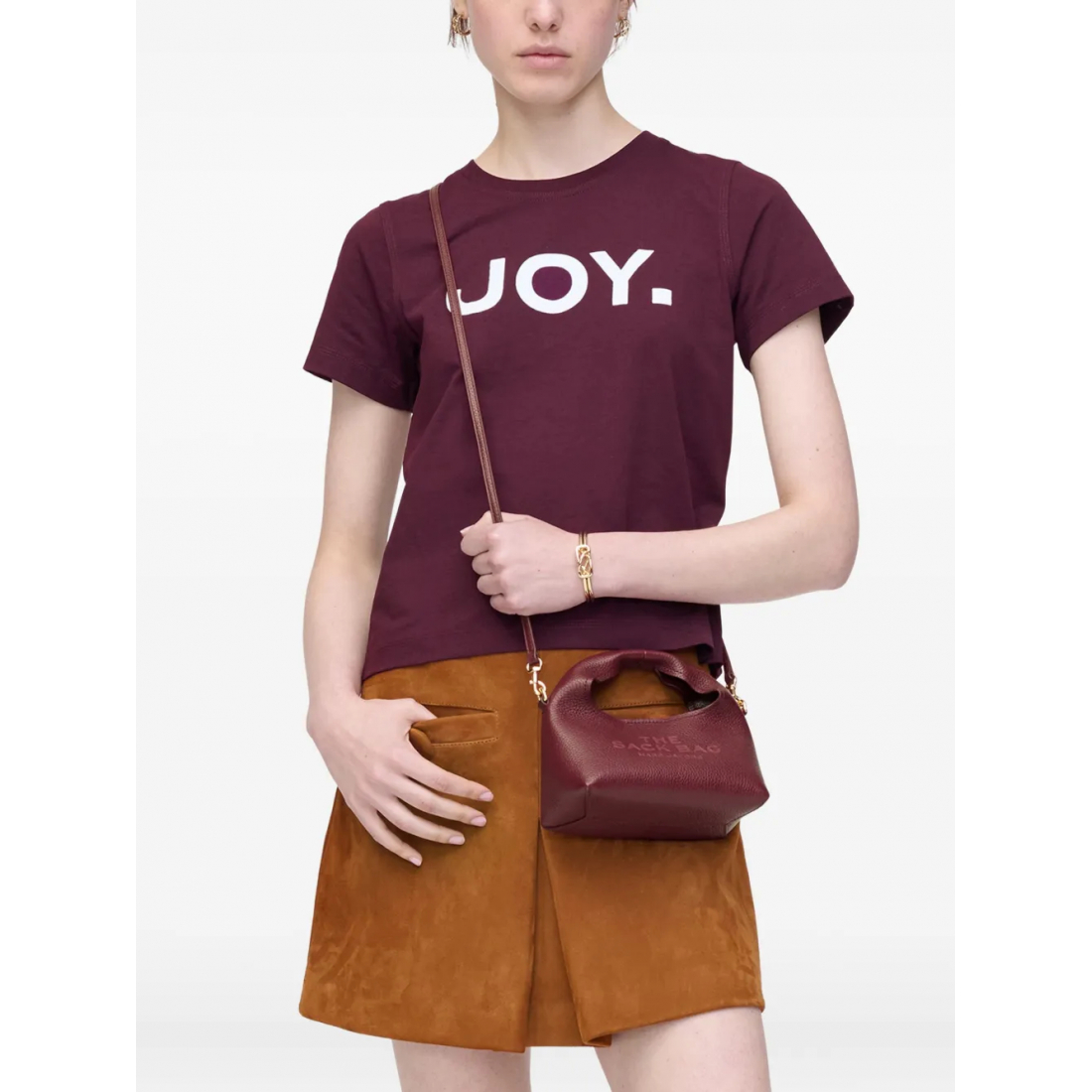 Women's 'Debossed-Logo' Crop T-shirt