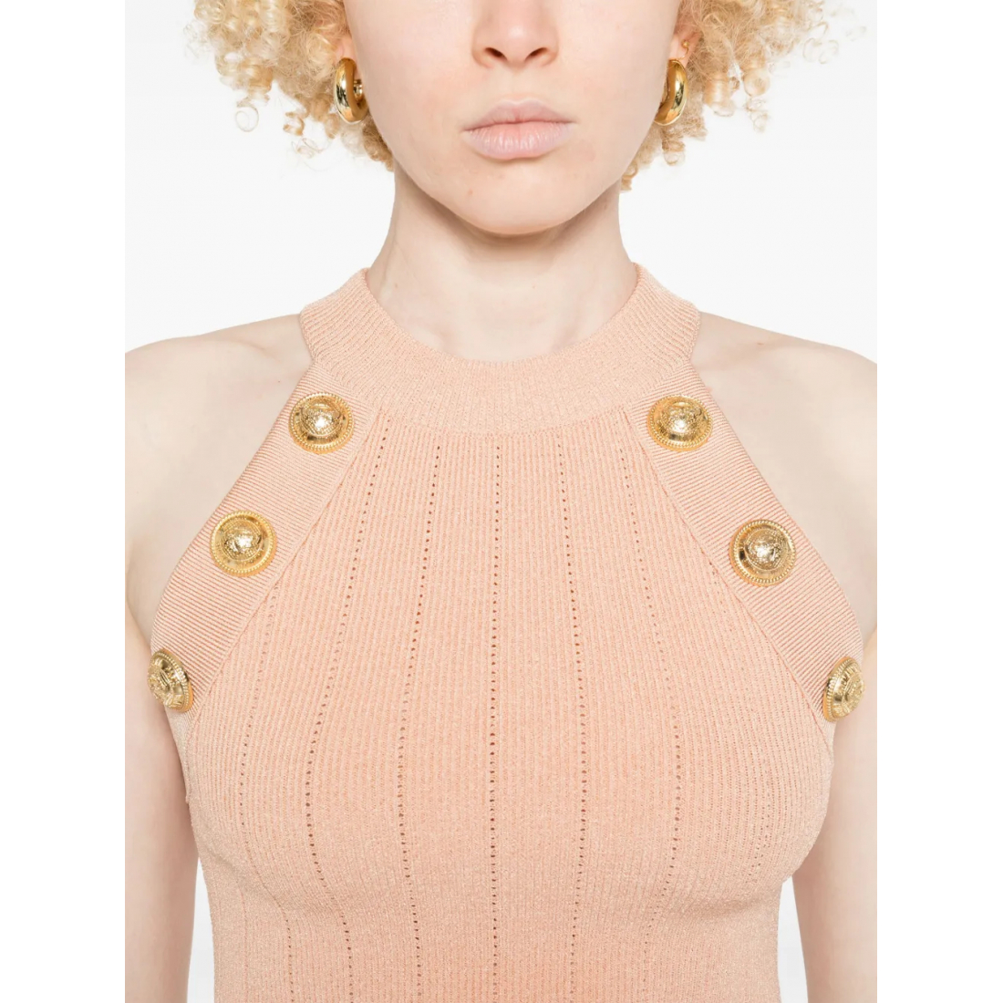 Women's 'Halterneck Knitted' Crop Top