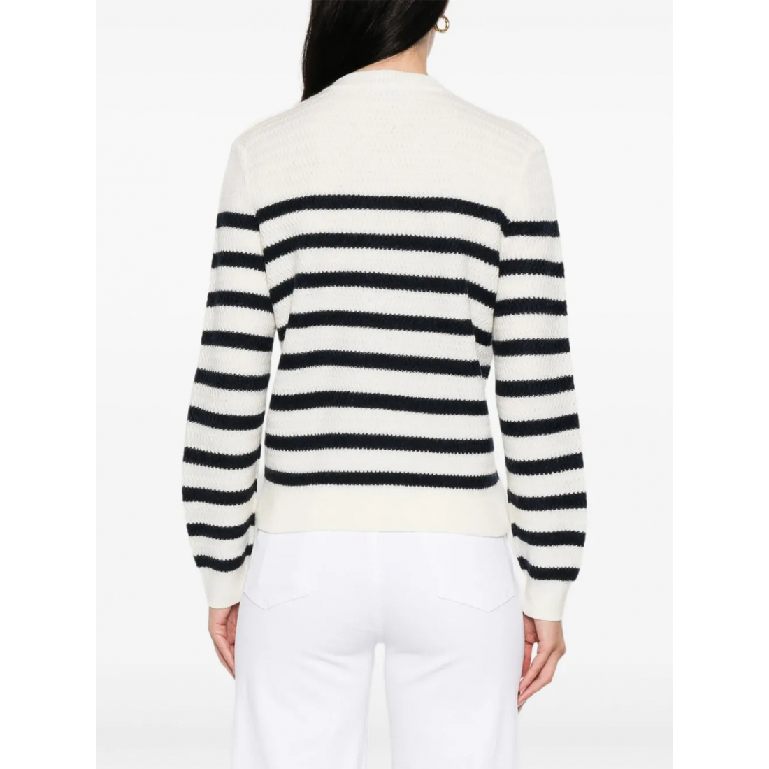 Pull 'Striped Button-Shoulder' pour Femmes