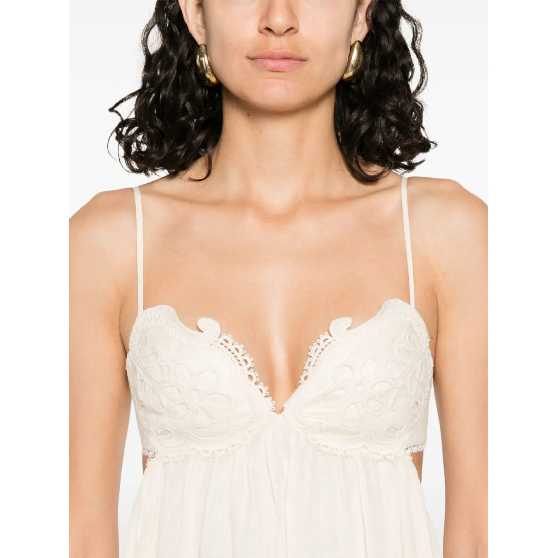 Robe Midi 'Floral-Embroidered' pour Femmes