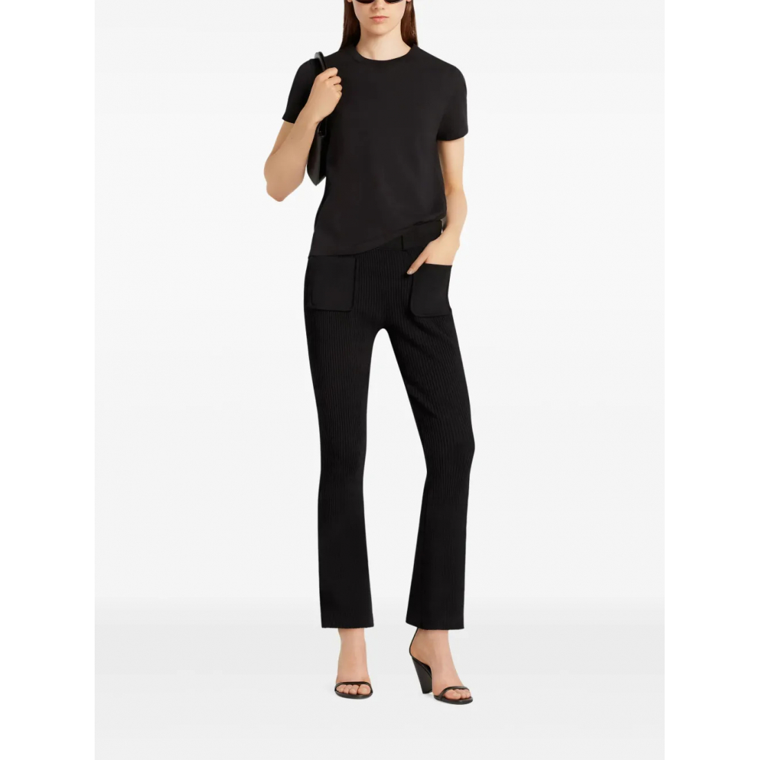 Pantalon 'Ribbed Flared' pour Femmes