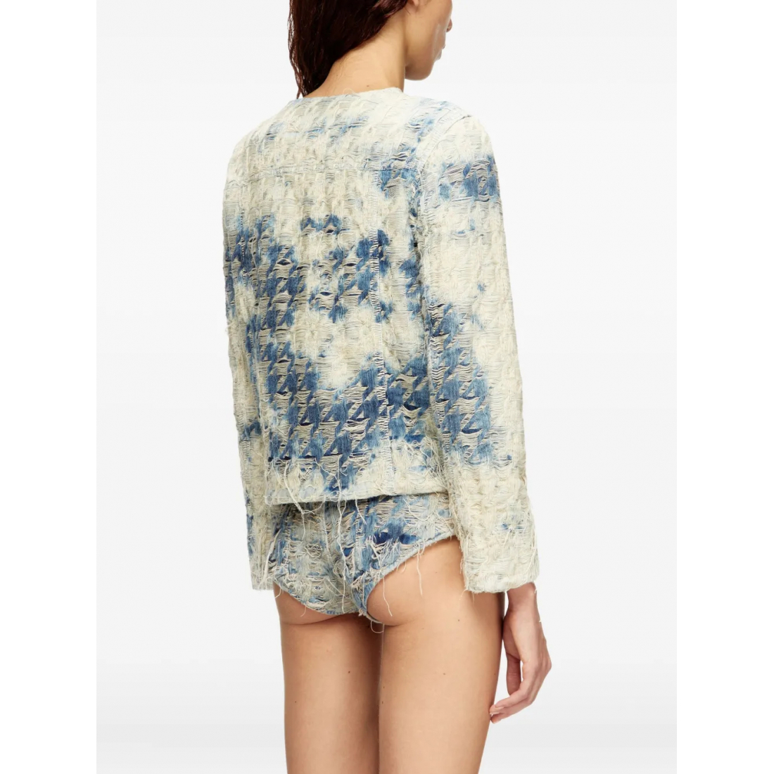 Veste en jeans 'Houndstooth-Weave' pour Femmes