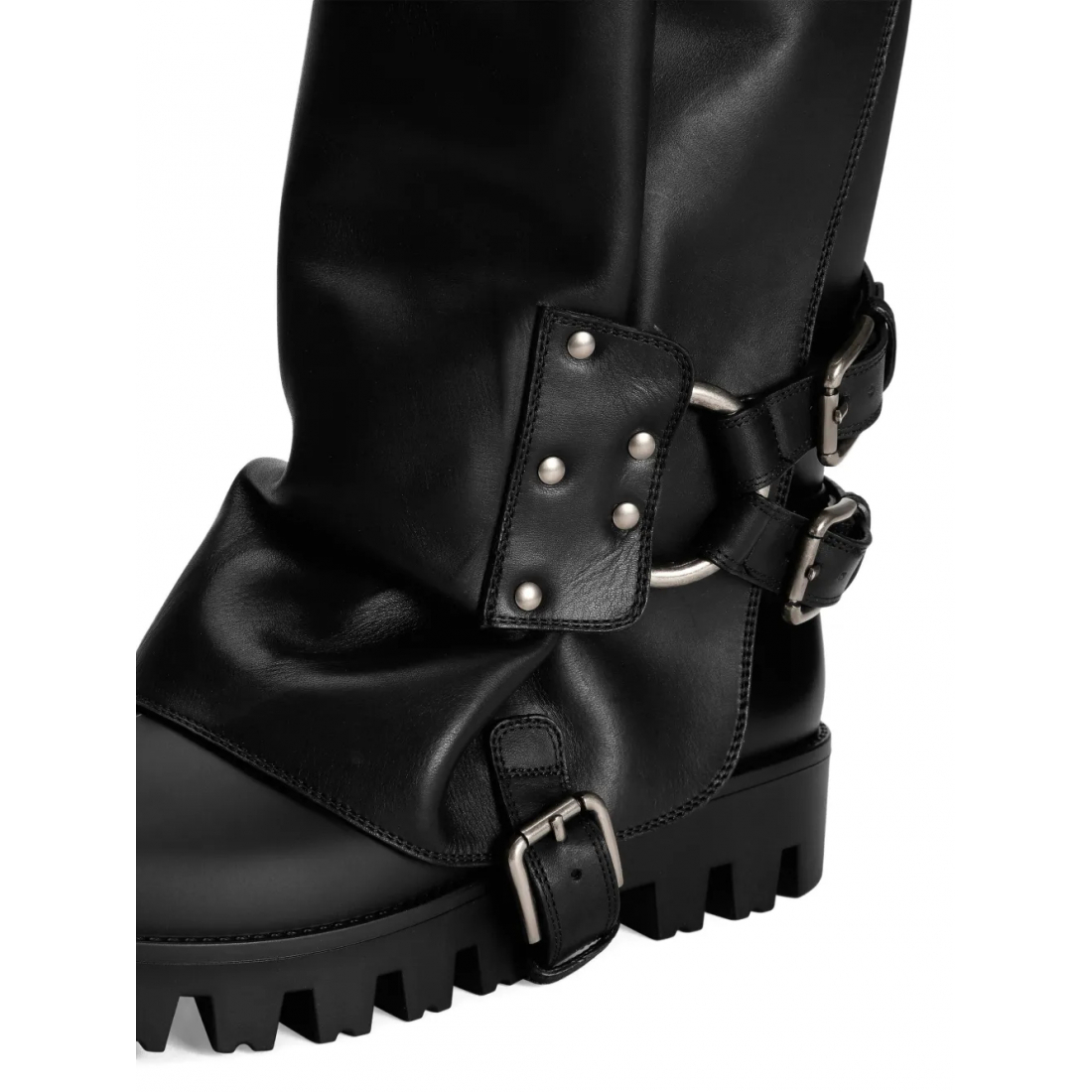 Bottes 'Buckle-Strap Biker' pour Femmes