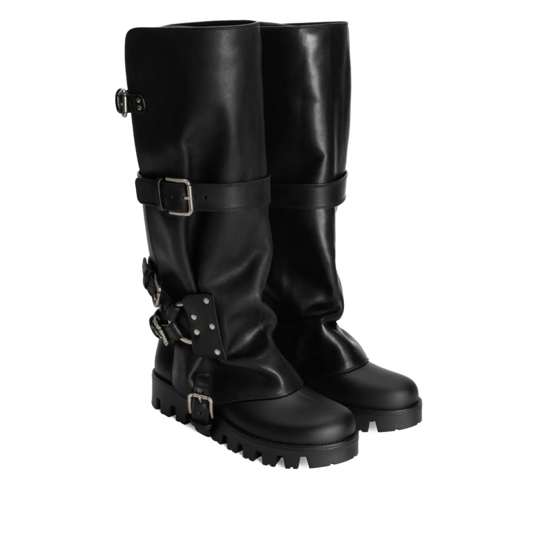 Bottes 'Buckle-Strap Biker' pour Femmes