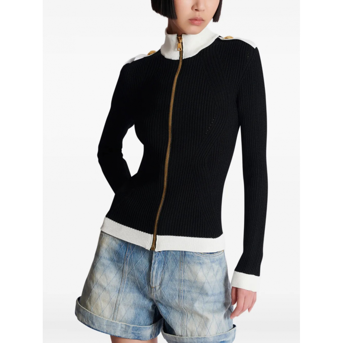 Cardigan 'Ribbed-Knit' pour Femmes