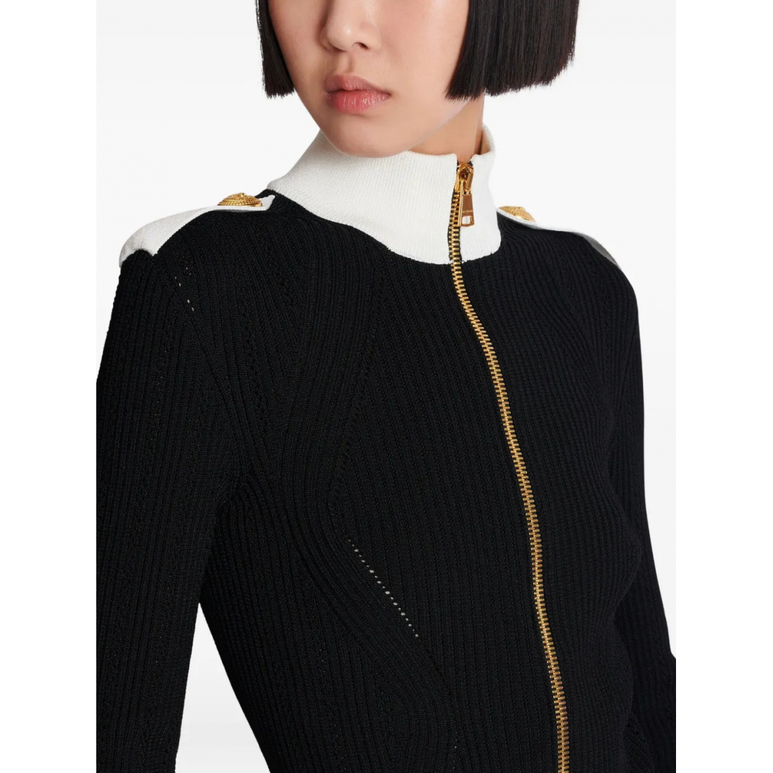 Cardigan 'Ribbed-Knit' pour Femmes