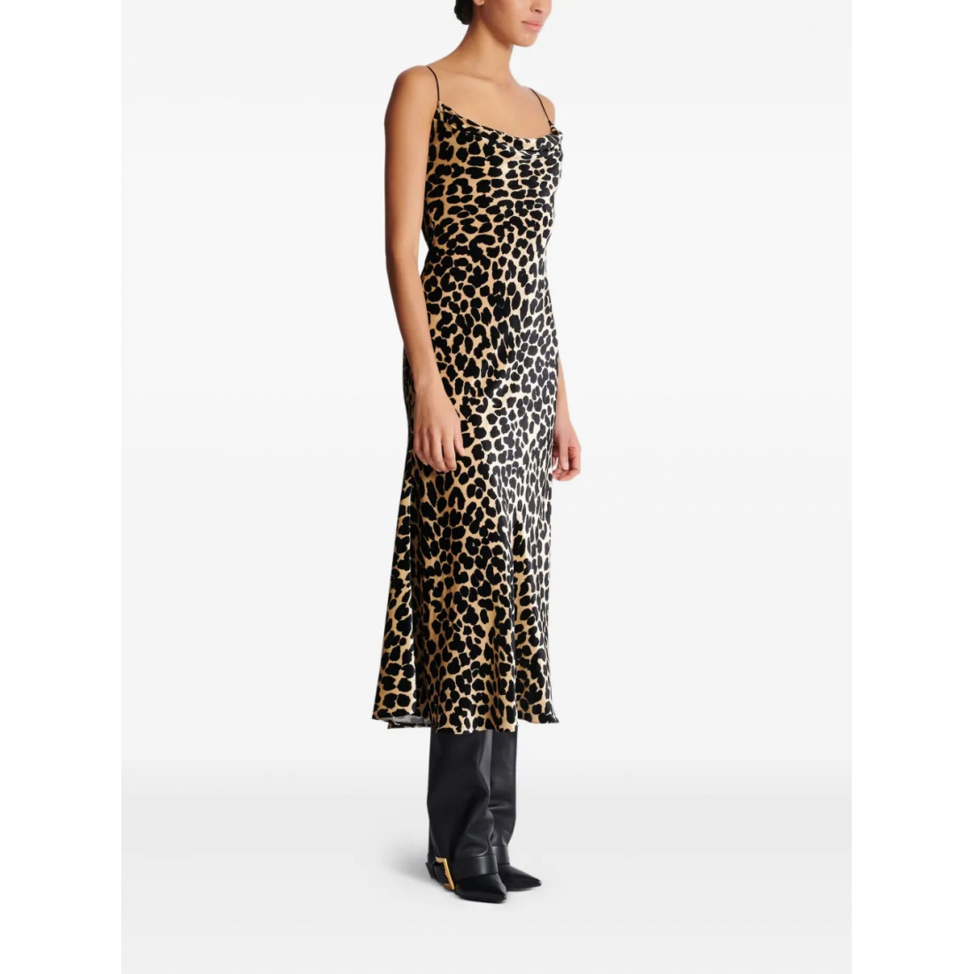 Robe Midi 'Leopard-Print' pour Femmes