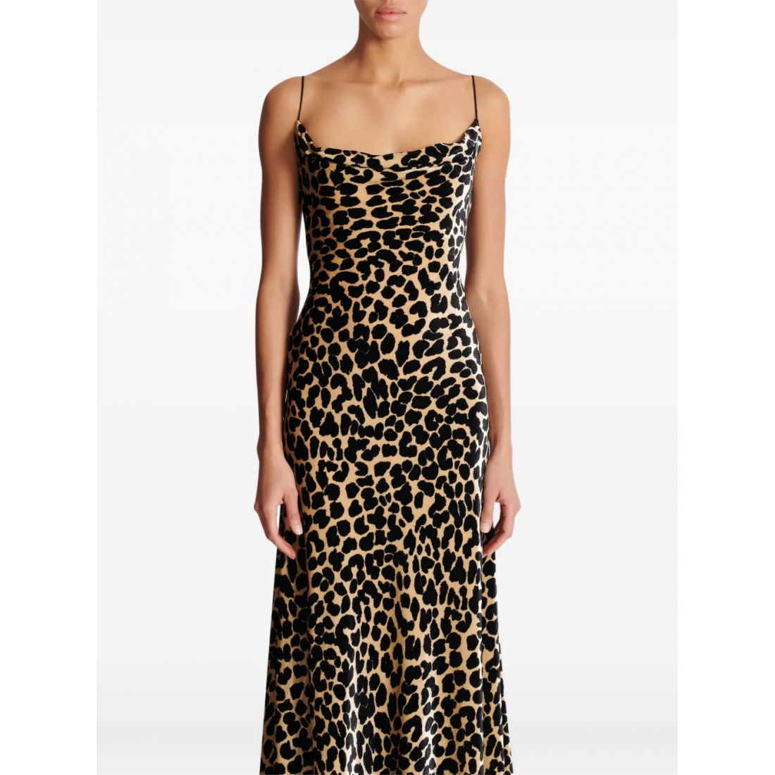 Robe Midi 'Leopard-Print' pour Femmes