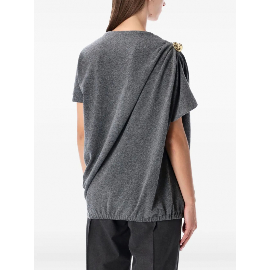 T-shirt 'Draped Shoulder-Detail' pour Femmes