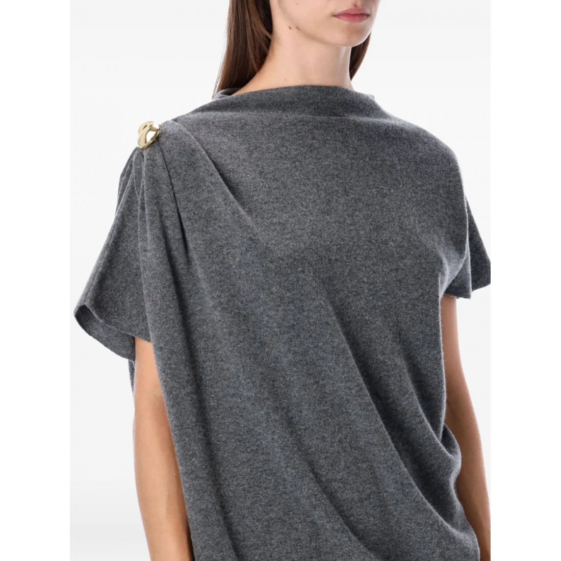 T-shirt 'Draped Shoulder-Detail' pour Femmes