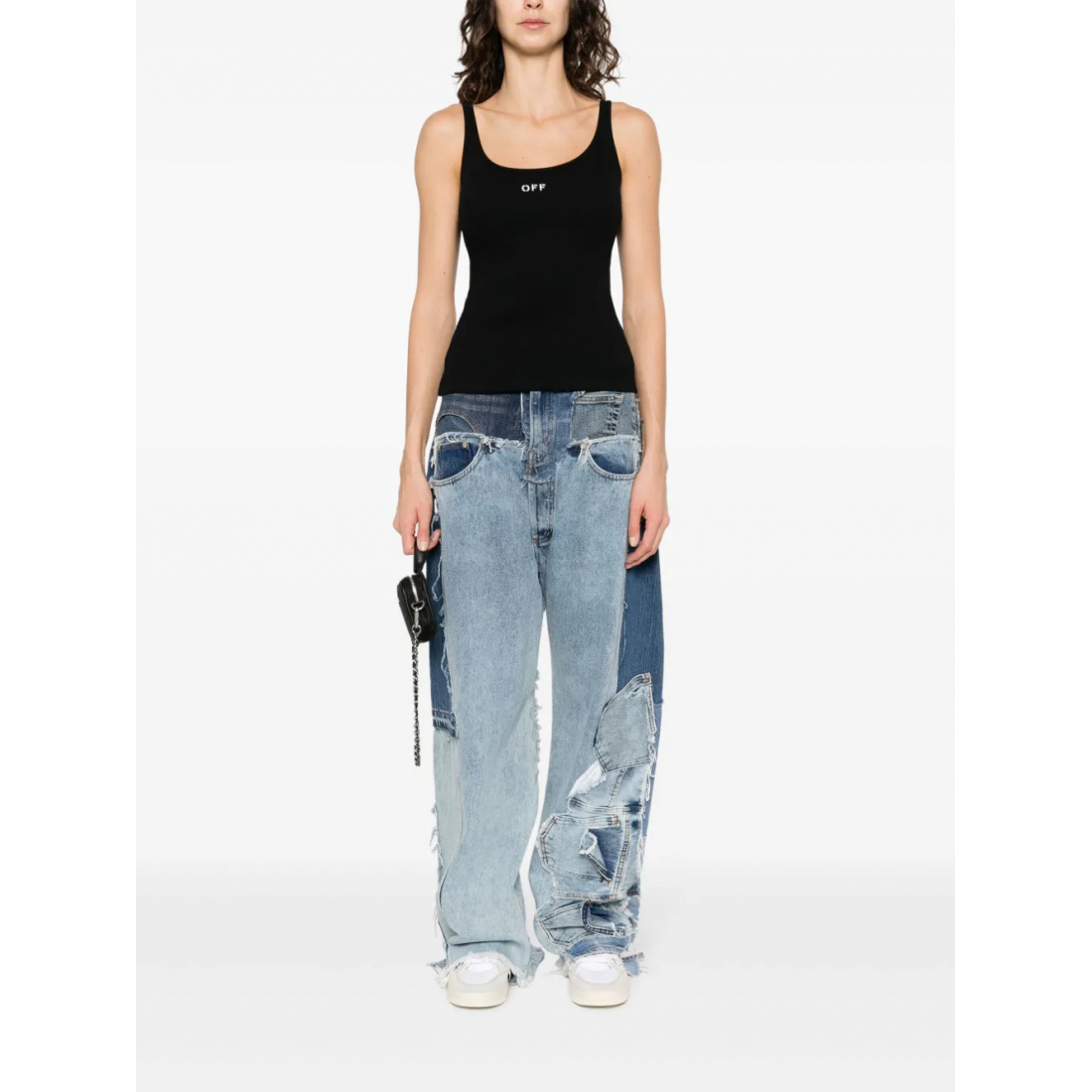 Débardeur 'Off Stamp Ribbed-Knit' pour Femmes