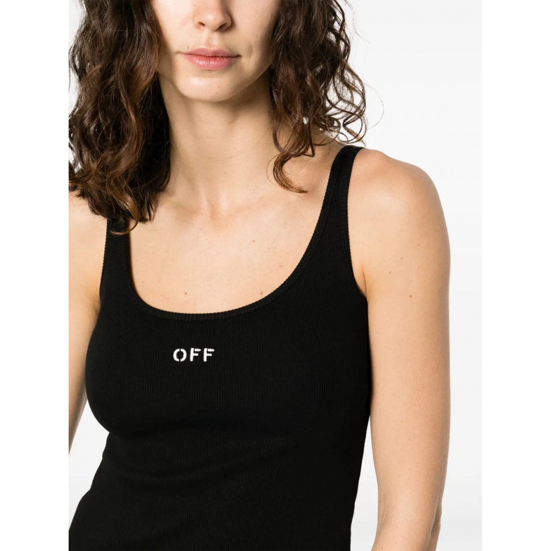 Débardeur 'Off Stamp Ribbed-Knit' pour Femmes
