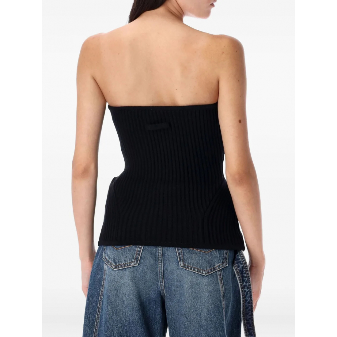 Women's 'Ribbed-Knit Bustier' Sleeveless Top