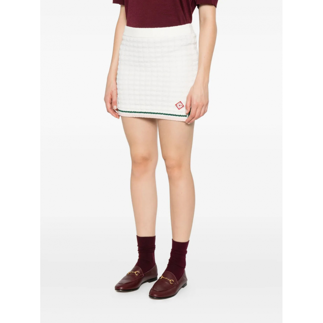 Women's 'Striped-Trim' Mini Skirt