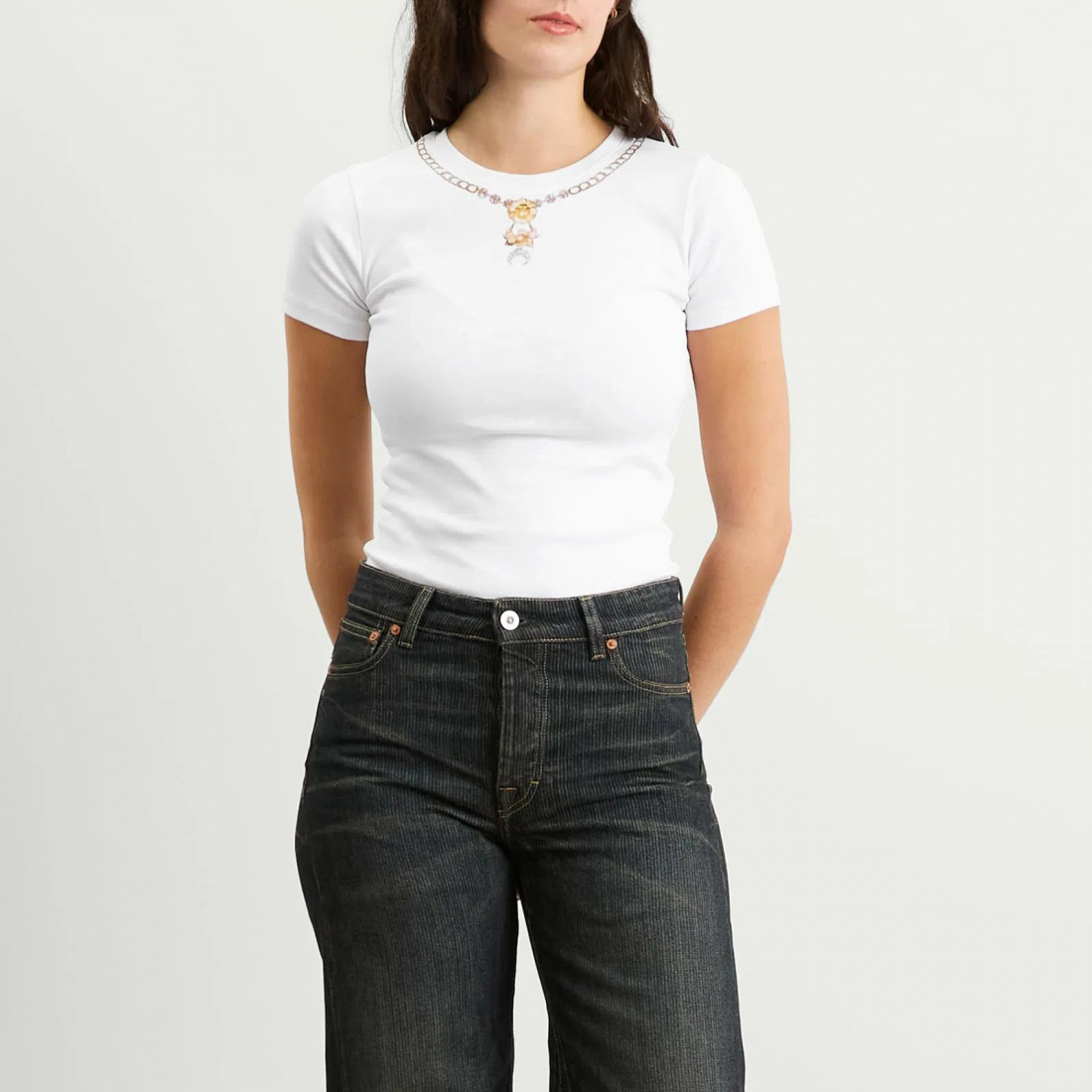 T-shirt 'Tromp L'Oeil Jewel-Embellished' pour Femmes