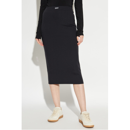 Jupe Midi 'Logo-Waistband' pour Femmes