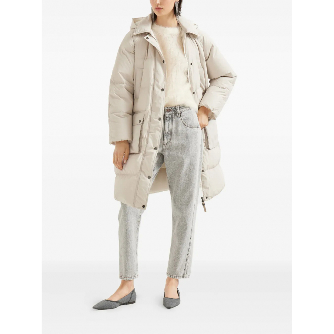 Doudoune en plumes 'Shiny Zipper Pull' pour Femmes