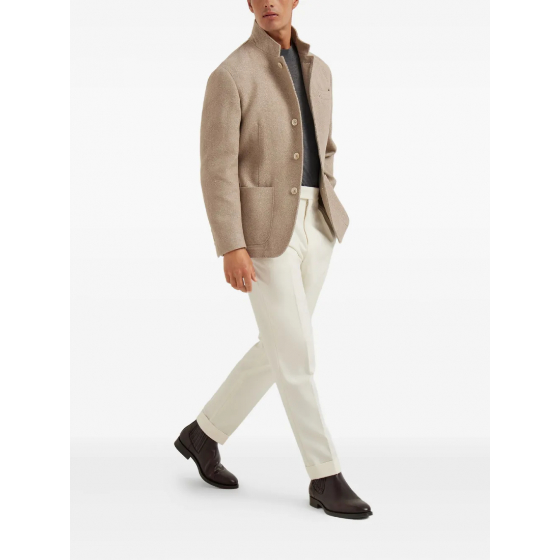 Blazer 'Stand-Up Collar Pocket' pour Hommes