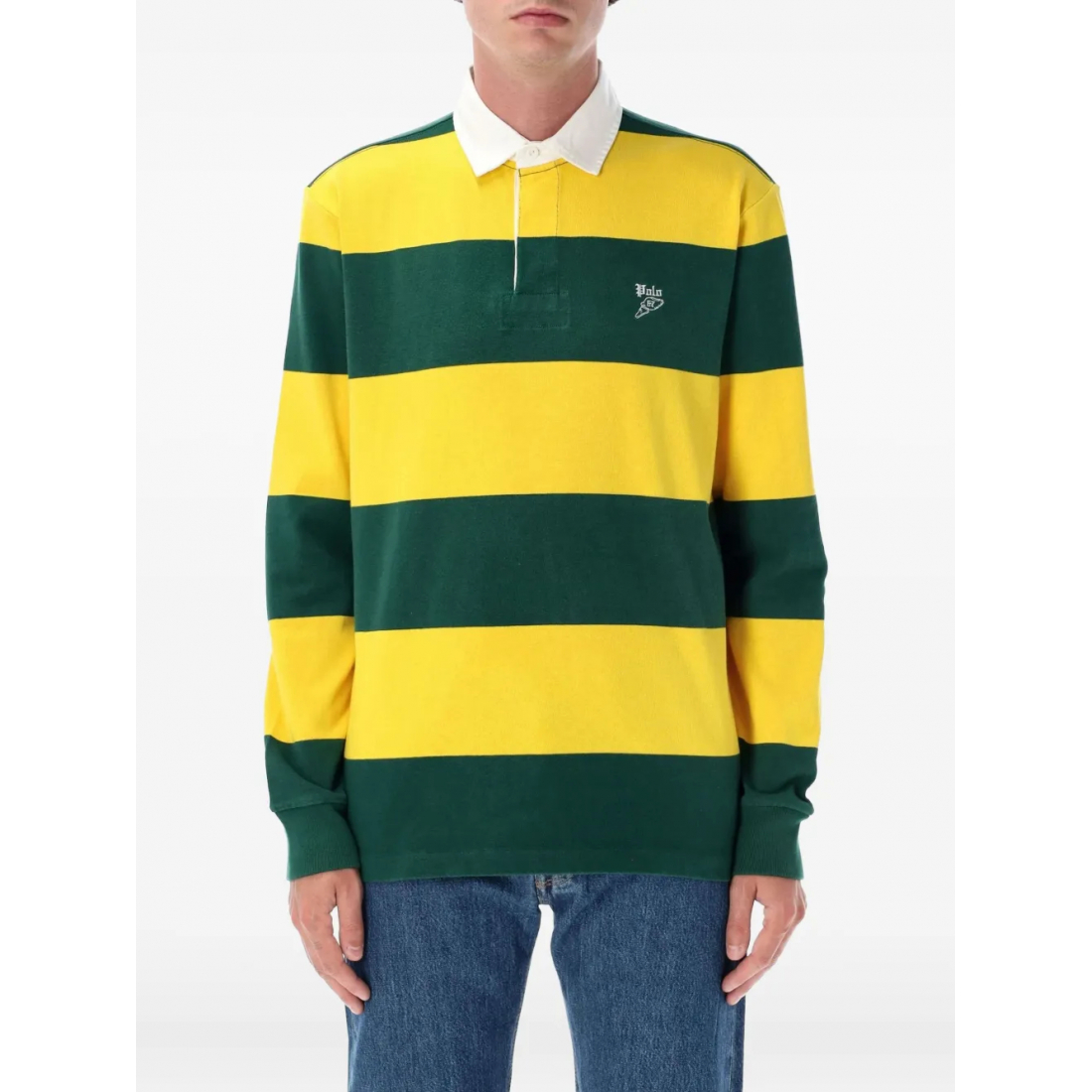 Polo manches longues 'Rugby-Stripe' pour Hommes