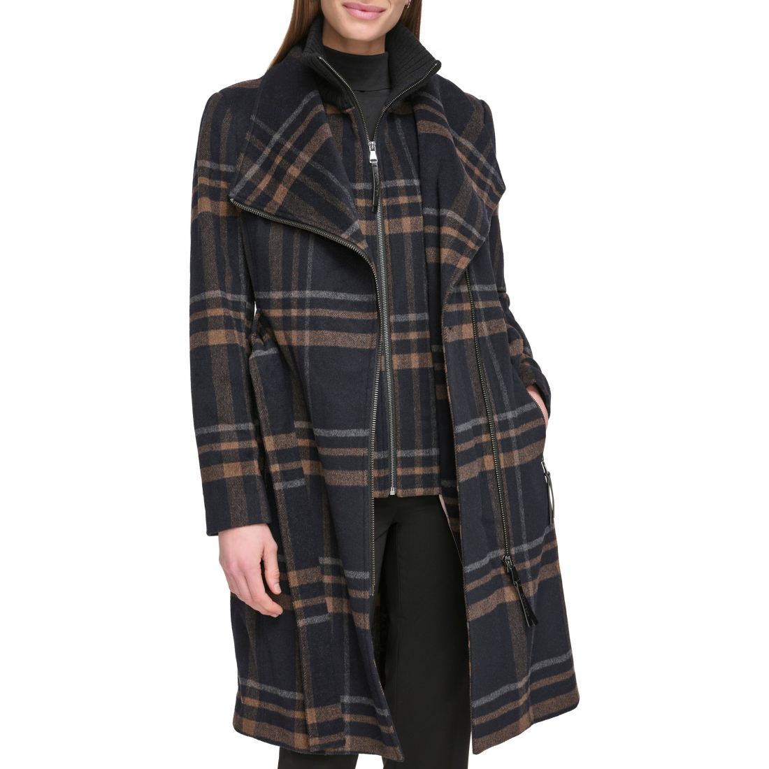 'Angled Zip Twill' Mantel für Damen