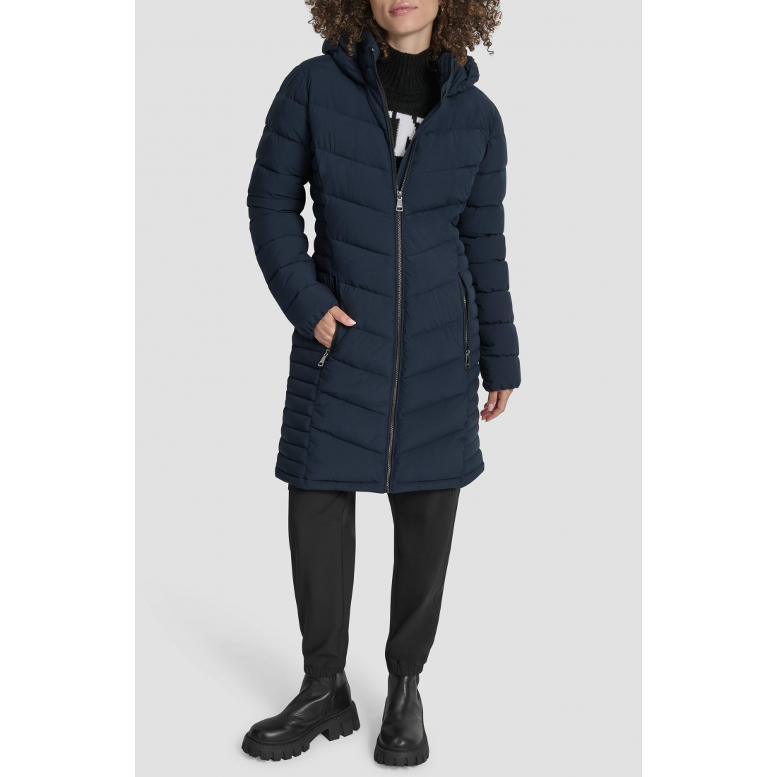 Veste matelassée 'Cire Packable Hooded Longline' pour Femmes