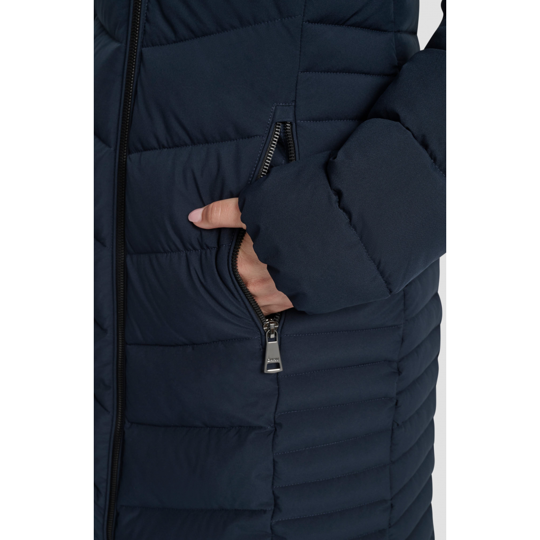 Veste matelassée 'Cire Packable Hooded Longline' pour Femmes