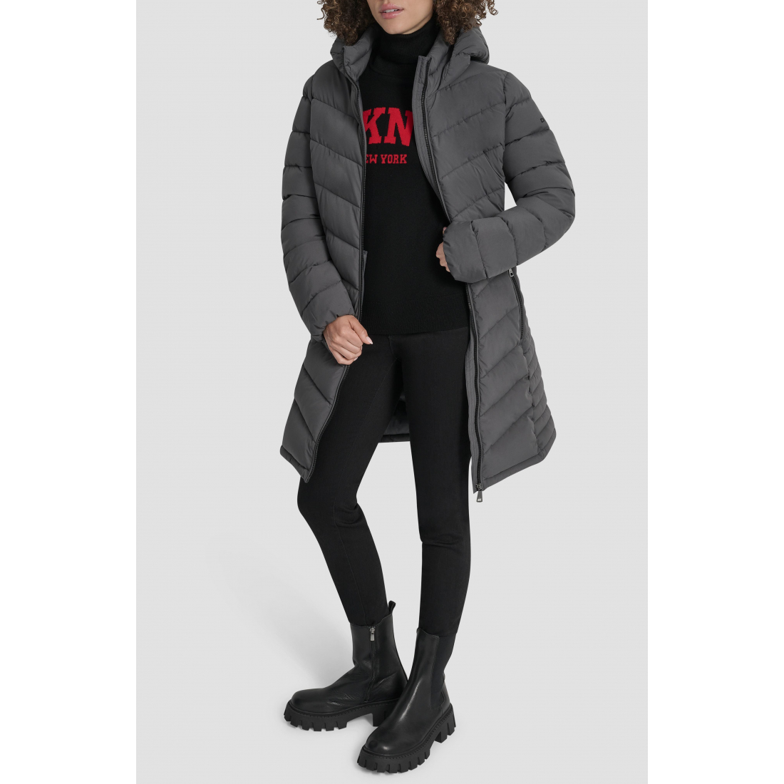 Veste matelassée 'Cire Packable Hooded Longline' pour Femmes