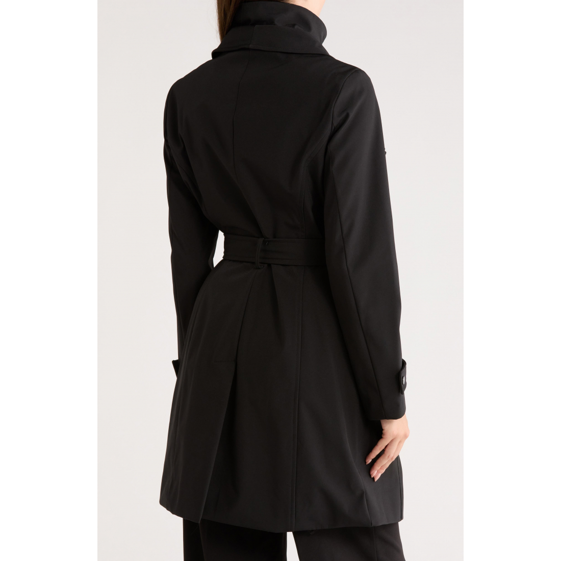 Women's 'Belted Softshell with Inner Bib' Belted Coat