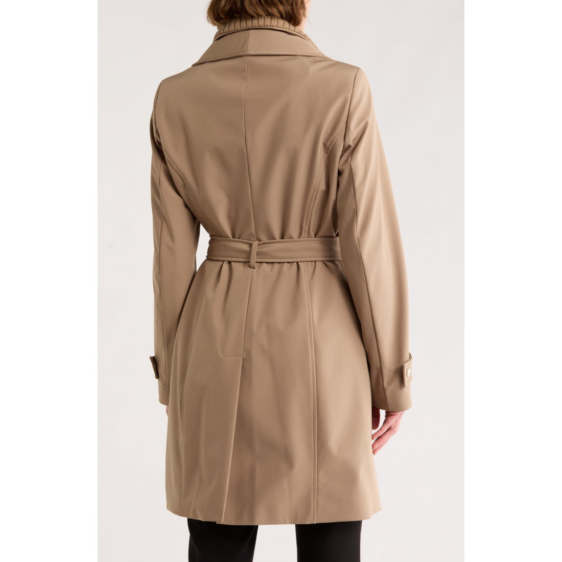 Women's 'Belted Softshell with Inner Bib' Belted Coat