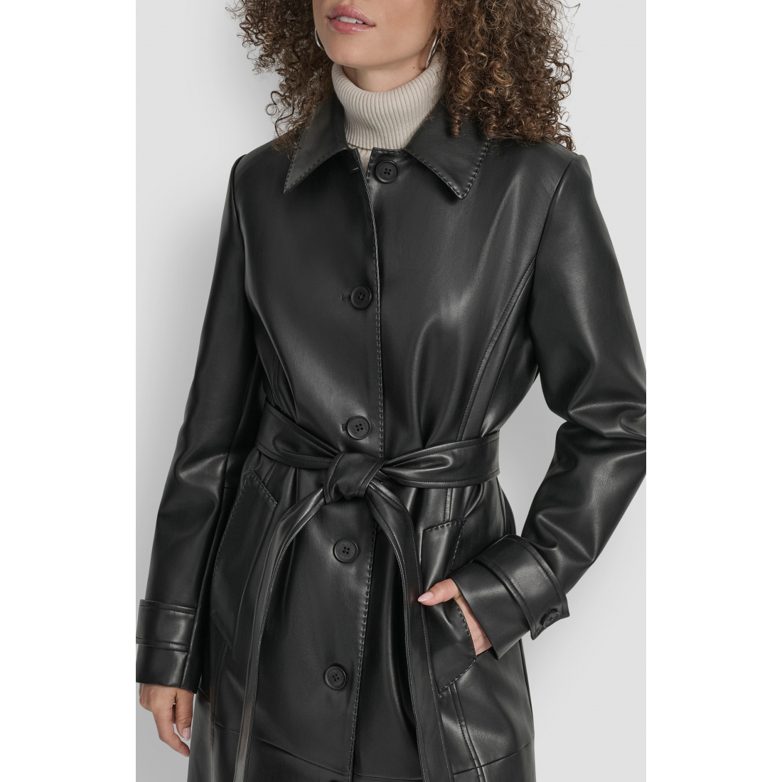Trench 'Faux Leather' pour Femmes
