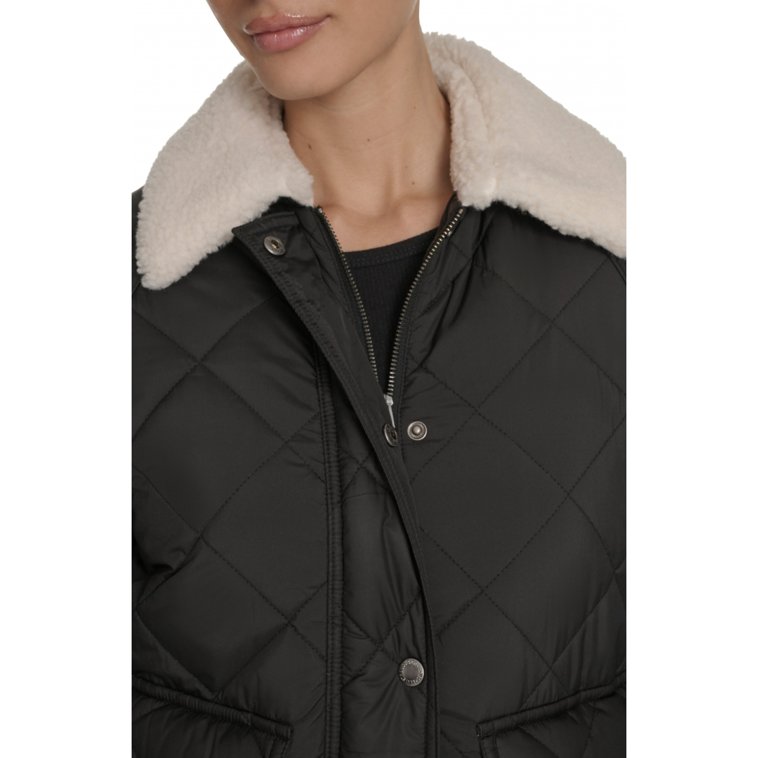 Veste matelassée 'Faux Shearling Lined Diamond Barn' pour Femmes