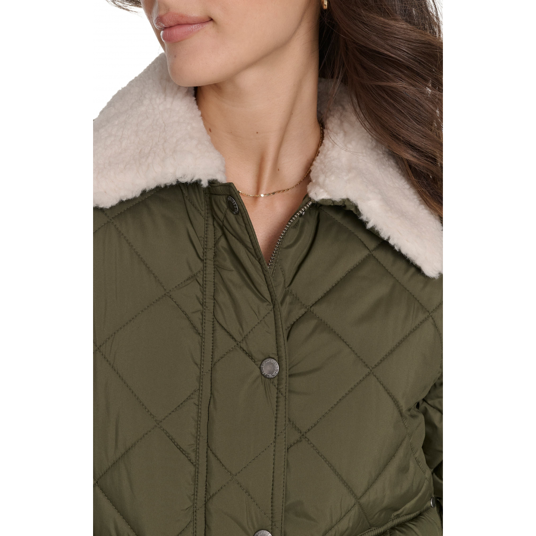 Veste matelassée 'Faux Shearling Lined Diamond Barn' pour Femmes
