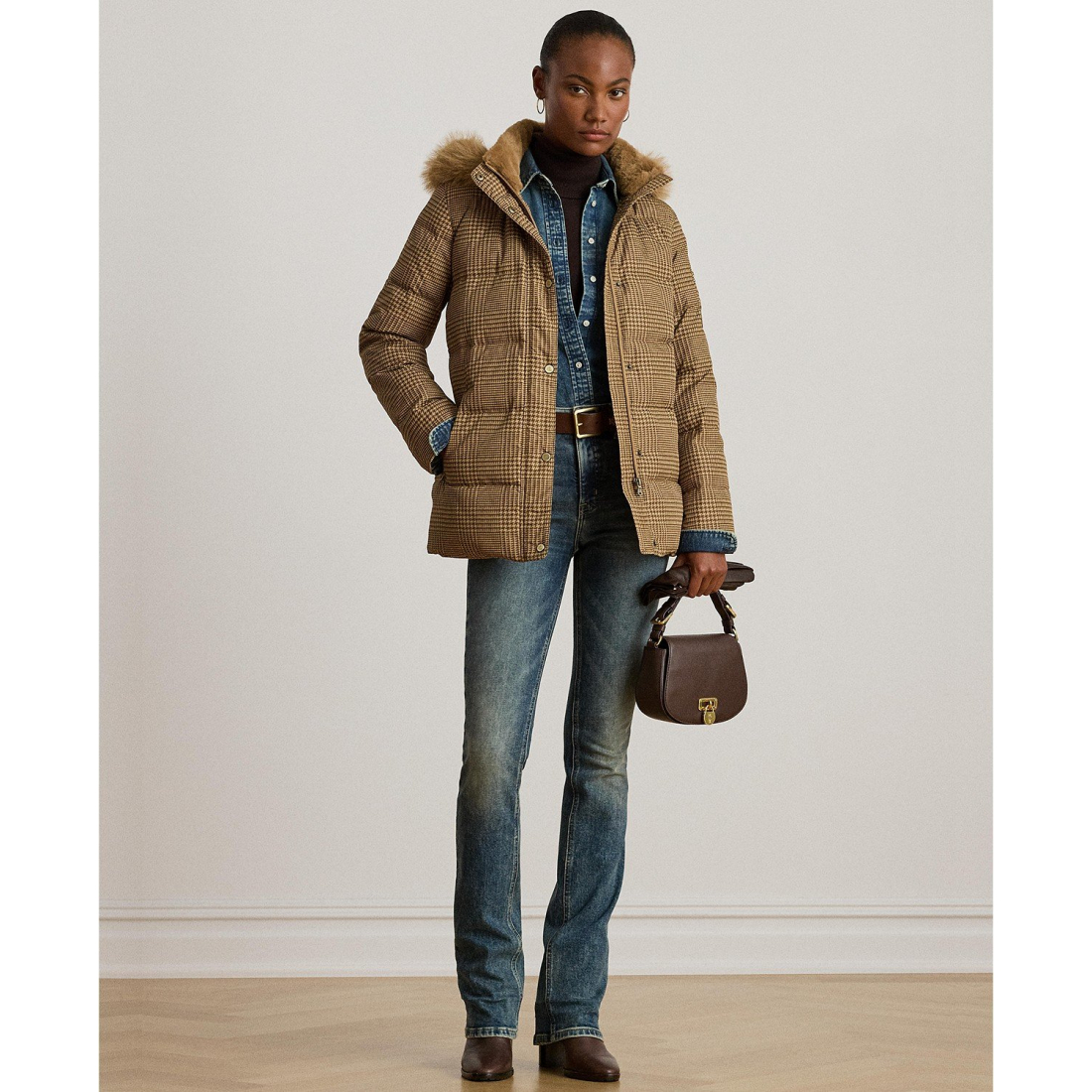 Manteau matelassé 'Faux-Fur Hooded' pour Femmes