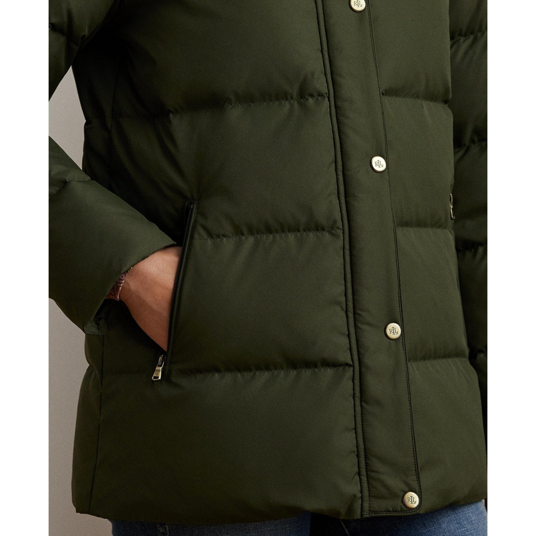 'Faux-Fur Hooded' Puffermantel für Damen