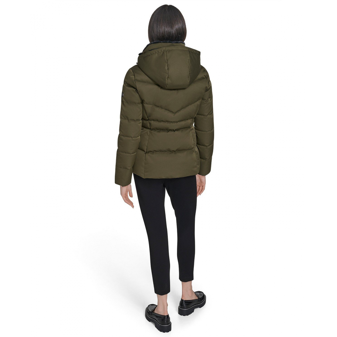 Manteau matelassé 'Faux-Fur-Lined Hooded' pour Femmes
