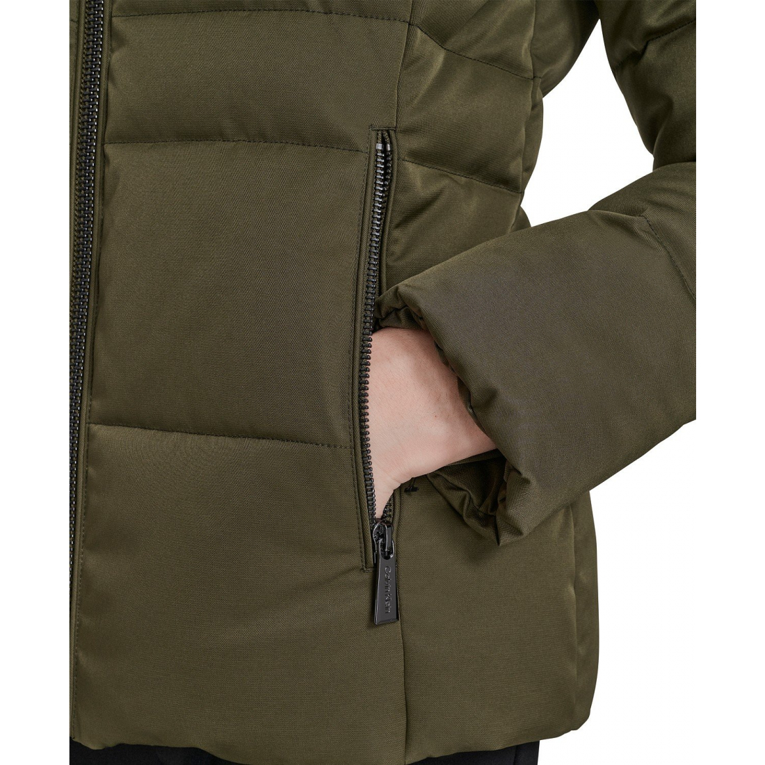 Manteau matelassé 'Faux-Fur-Lined Hooded' pour Femmes