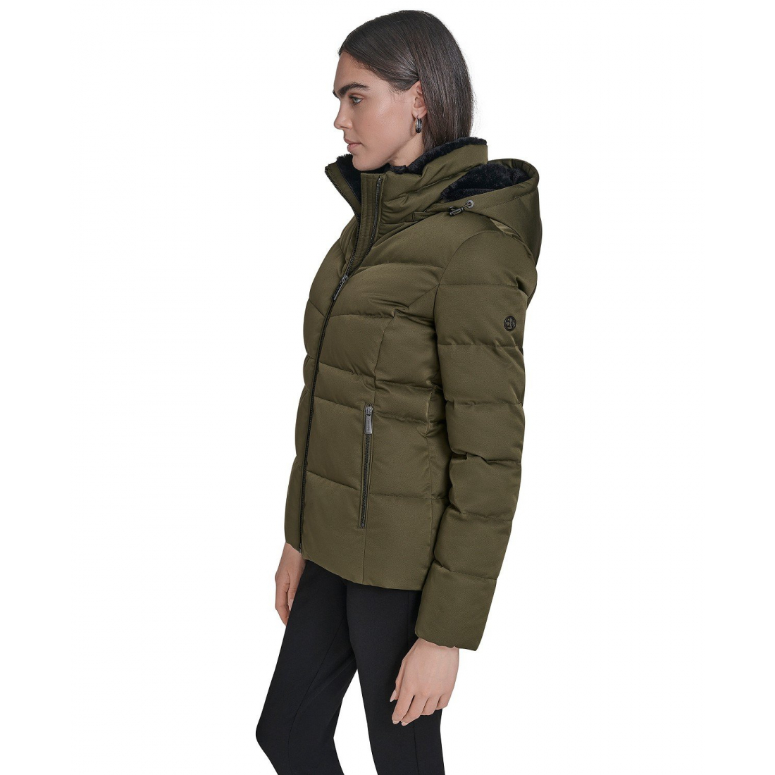 Manteau matelassé 'Faux-Fur-Lined Hooded' pour Femmes