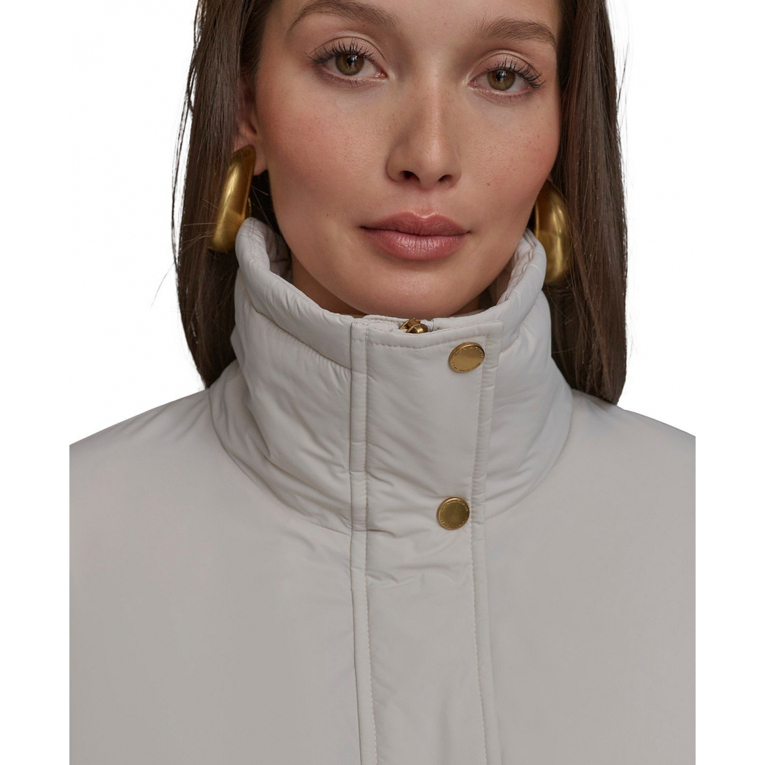 Manteau 'Stand-Collar Cinched-Waist' pour Femmes