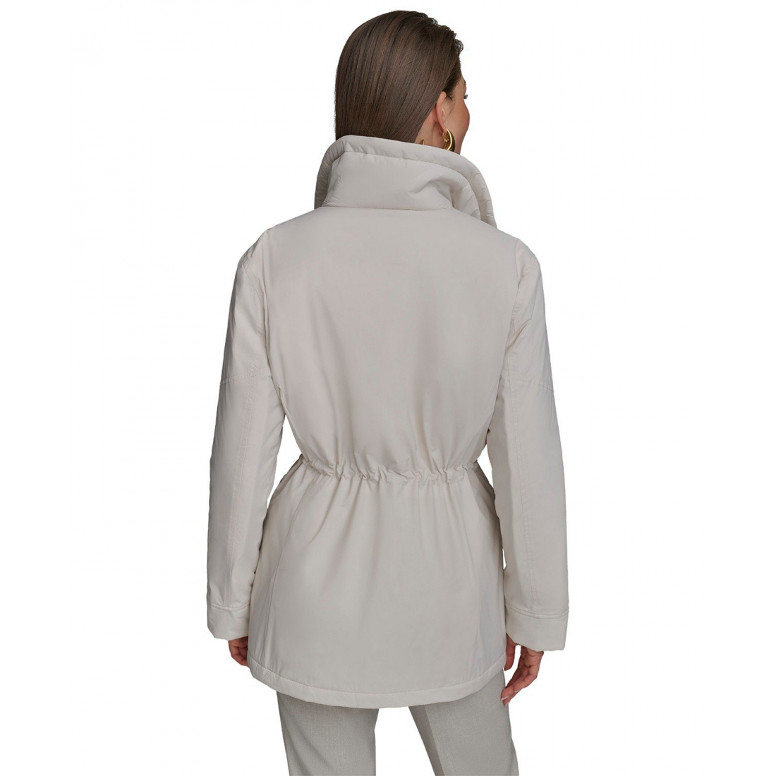 Manteau 'Stand-Collar Cinched-Waist' pour Femmes